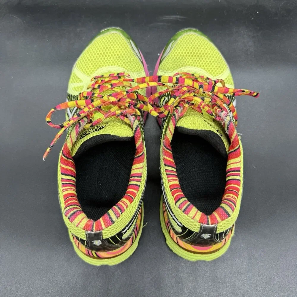 Asics Gel Preleus Shoes Womens Size 10 Yellow Pink Athletic Trainers Sneakers - Picture 5 of 8